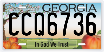GA license plate CCQ6736