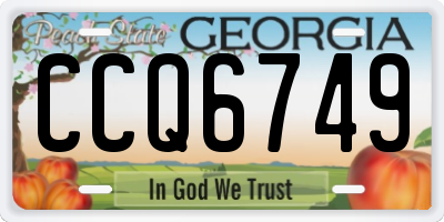GA license plate CCQ6749