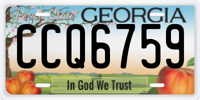 GA license plate CCQ6759
