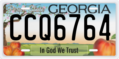 GA license plate CCQ6764