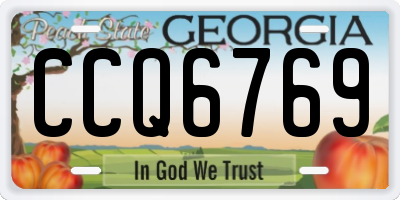 GA license plate CCQ6769
