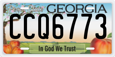 GA license plate CCQ6773