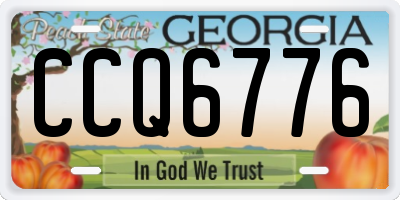 GA license plate CCQ6776