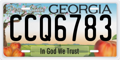 GA license plate CCQ6783
