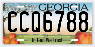 GA license plate CCQ6788