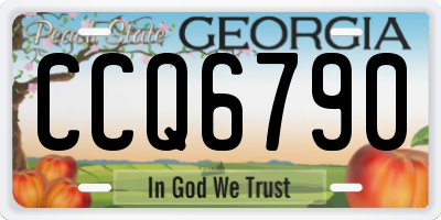 GA license plate CCQ6790