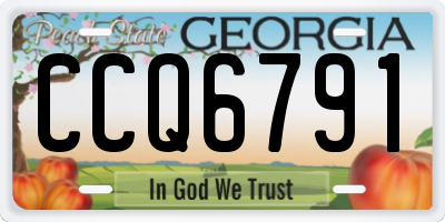 GA license plate CCQ6791