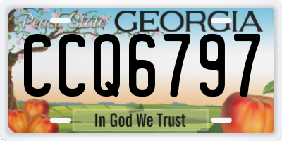 GA license plate CCQ6797