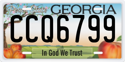 GA license plate CCQ6799