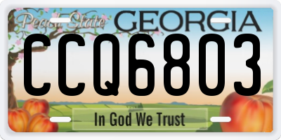 GA license plate CCQ6803