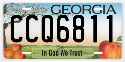 GA license plate CCQ6811