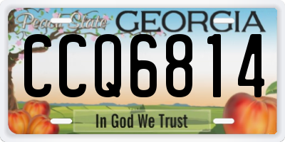 GA license plate CCQ6814