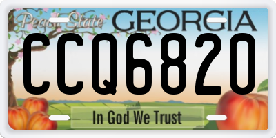 GA license plate CCQ6820