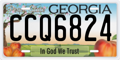 GA license plate CCQ6824