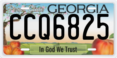 GA license plate CCQ6825
