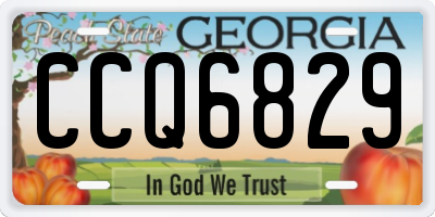 GA license plate CCQ6829