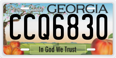 GA license plate CCQ6830