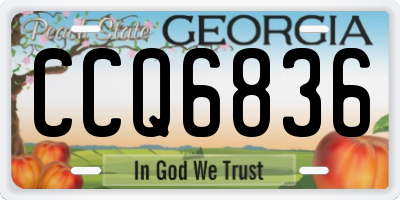 GA license plate CCQ6836