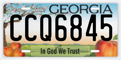 GA license plate CCQ6845