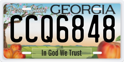 GA license plate CCQ6848