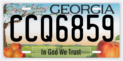 GA license plate CCQ6859
