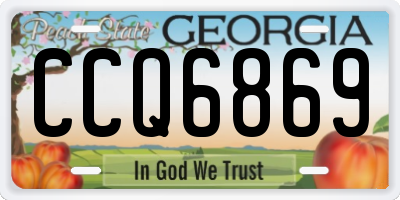 GA license plate CCQ6869