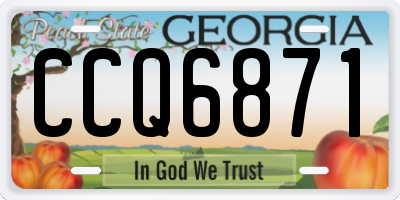 GA license plate CCQ6871