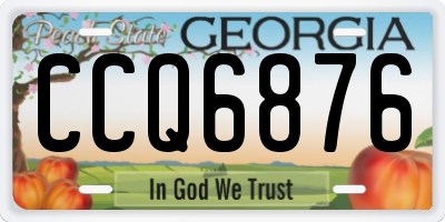GA license plate CCQ6876