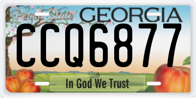 GA license plate CCQ6877