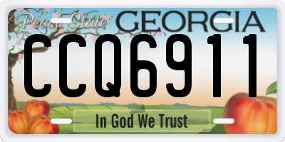 GA license plate CCQ6911