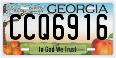 GA license plate CCQ6916