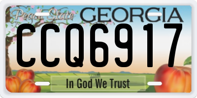 GA license plate CCQ6917
