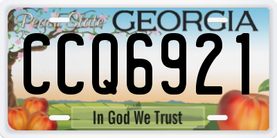 GA license plate CCQ6921