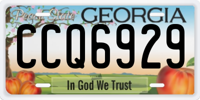 GA license plate CCQ6929