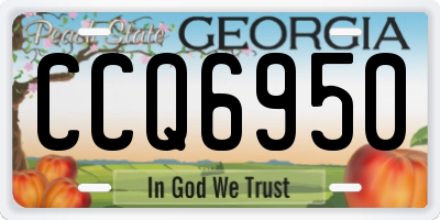 GA license plate CCQ6950