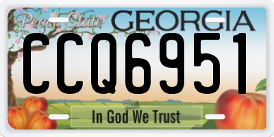 GA license plate CCQ6951