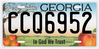 GA license plate CCQ6952