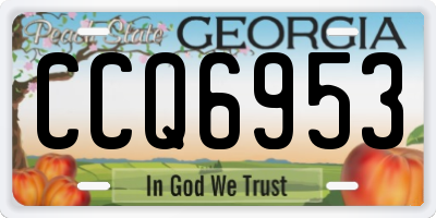GA license plate CCQ6953