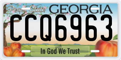 GA license plate CCQ6963