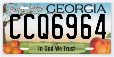 GA license plate CCQ6964
