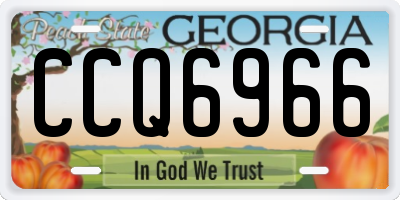 GA license plate CCQ6966