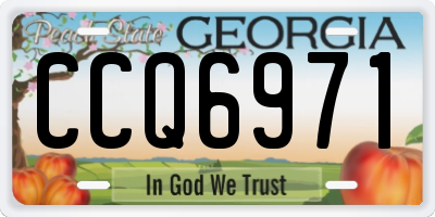 GA license plate CCQ6971