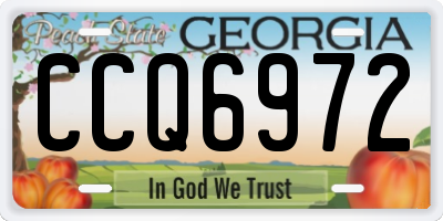 GA license plate CCQ6972