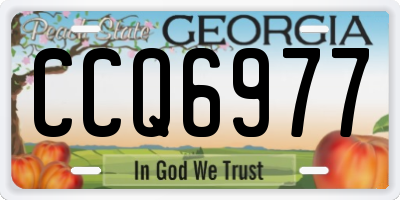 GA license plate CCQ6977