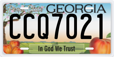 GA license plate CCQ7021