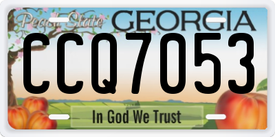 GA license plate CCQ7053