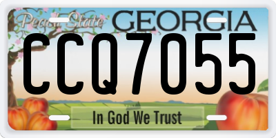 GA license plate CCQ7055