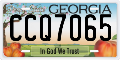 GA license plate CCQ7065