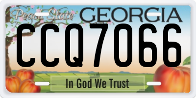 GA license plate CCQ7066
