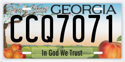 GA license plate CCQ7071